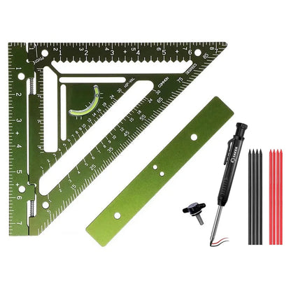 Accurate Rafter Square Tool with Level and Marking Guide