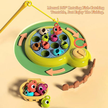4-in-1 Montessori Baby Activity Toy With Fishing, Whac-A-Mole, Pull Carrot, Feeding For Ages 1+