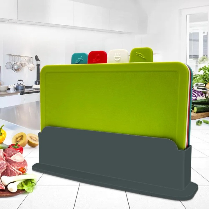 Compact Kitchen Cutting Board Set with Storage - Pexav