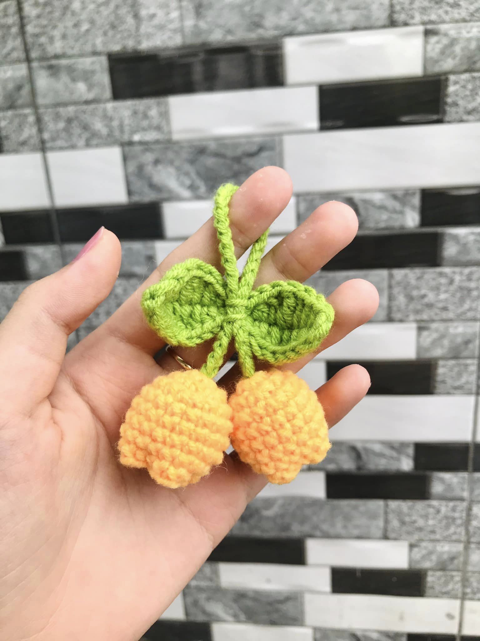 Small Floral Wool Key Chain Accessory - Pexav