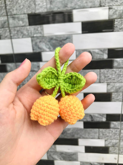 Small Floral Wool Key Chain Accessory - Pexav