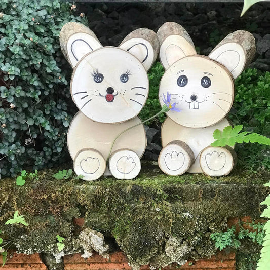 Cute Wood Animal Figurine Pets - Pexav
