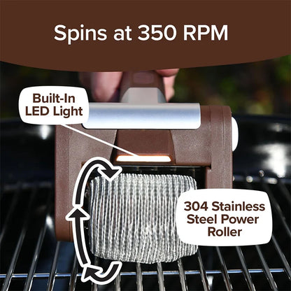 Easy Grill Brush Cleaner, LED Light & Fast Rotation