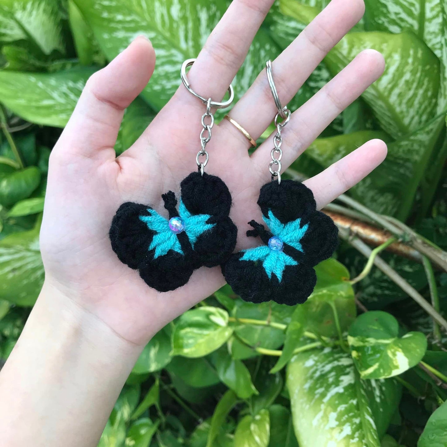 Colorful Handmade Wool Keychain Charm - Pexav