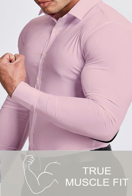 Men's Slim Fit Stretch Dress Shirt