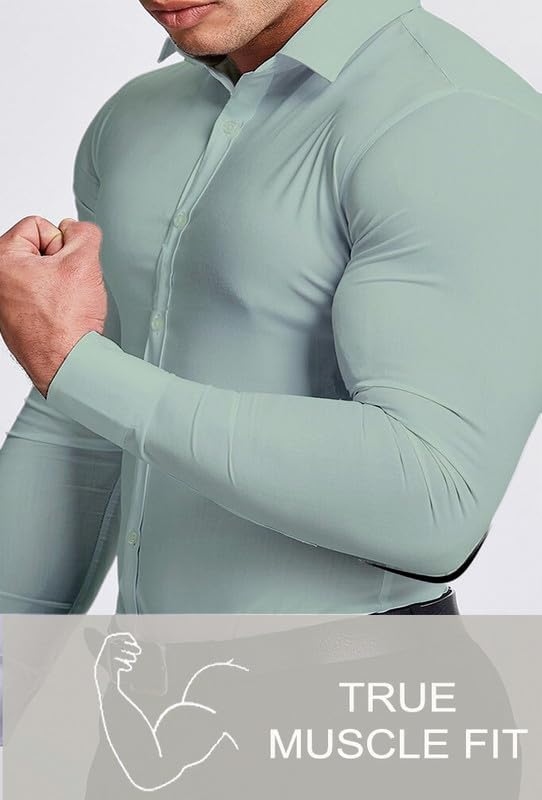 Men's Slim Fit Stretch Dress Shirt