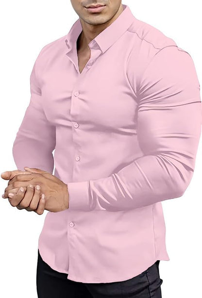Men's Slim Fit Stretch Dress Shirt