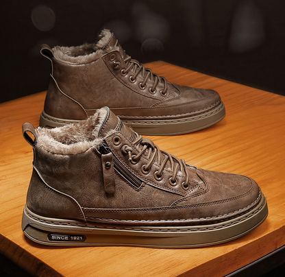 Warm Mens Winter Boots Cotton Wool - Pexav