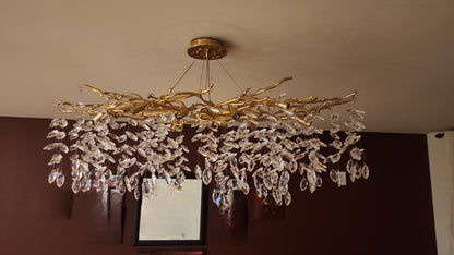 Elegant Crystal Drop Ceiling Lamp Indoor Light Fixture