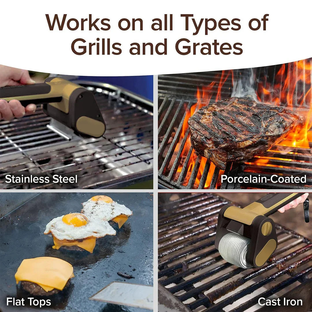 Easy Grill Brush Cleaner, LED Light & Fast Rotation