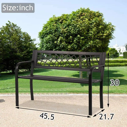 Comfortable Outdoor Bench With Arms For Patio Porch