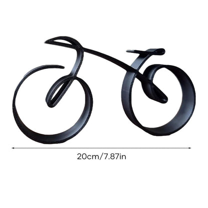 Simple Silver Bike Figure Decoration