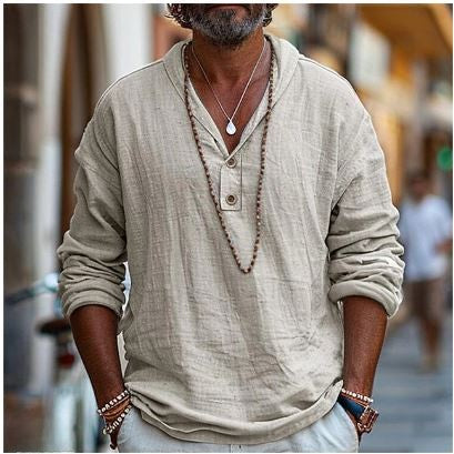 Relaxed Fit Mens Linen Shirt - Pexav
