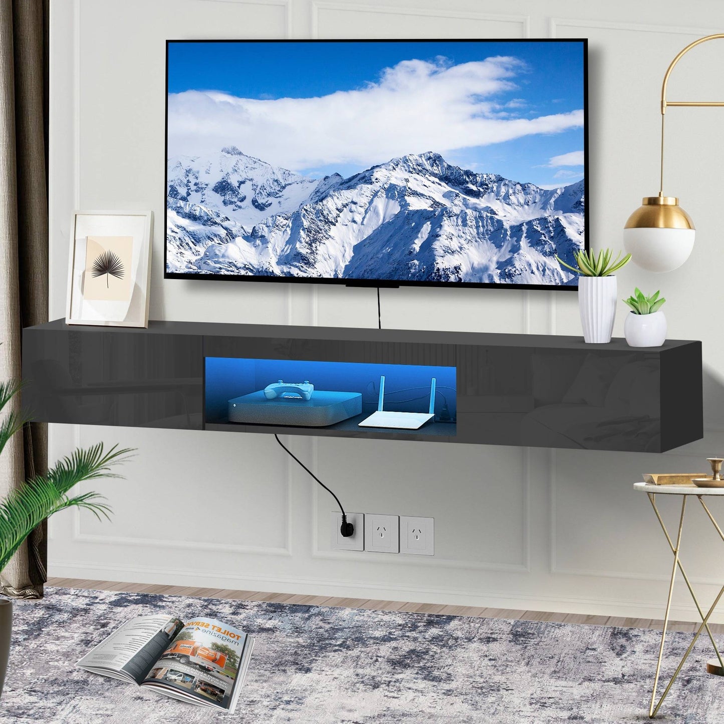 Wall Mount Slim TV Shelf - Pexav