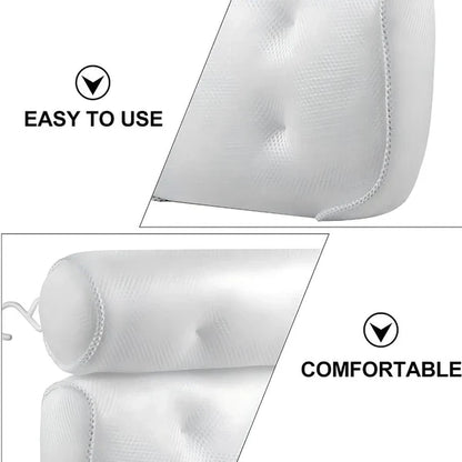 Comfortable Bathtub Support Pillow for Neck Relaxation