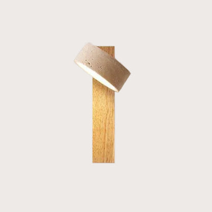 Off-White Travertine Wall Lamp