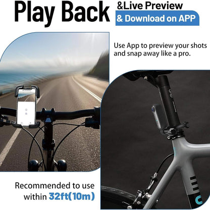 4K Thumb Action Camera, Waterproof Body Camera for Cycling & Pet Walking, 1080P HD Video Recording