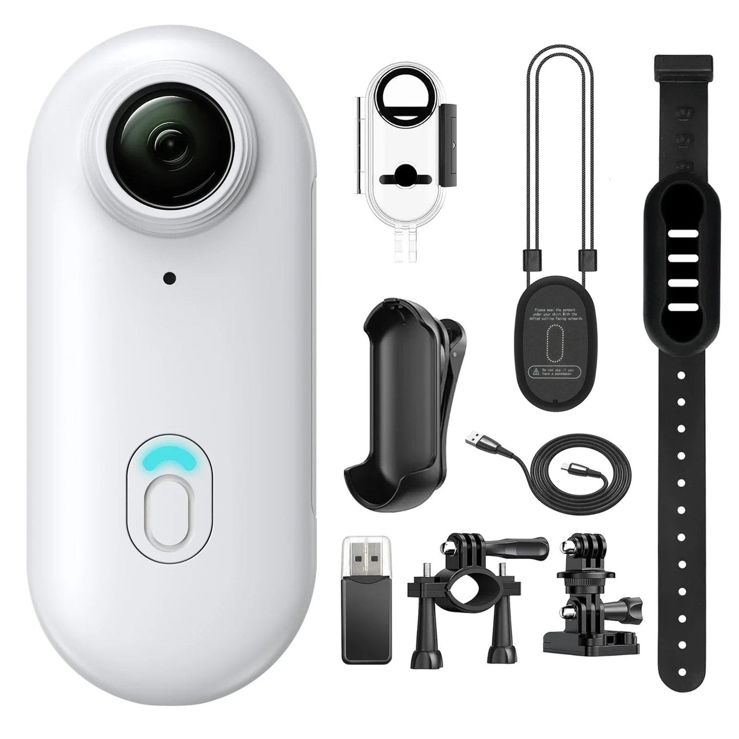 4K Thumb Action Camera, Waterproof Body Camera for Cycling & Pet Walking, 1080P HD Video Recording