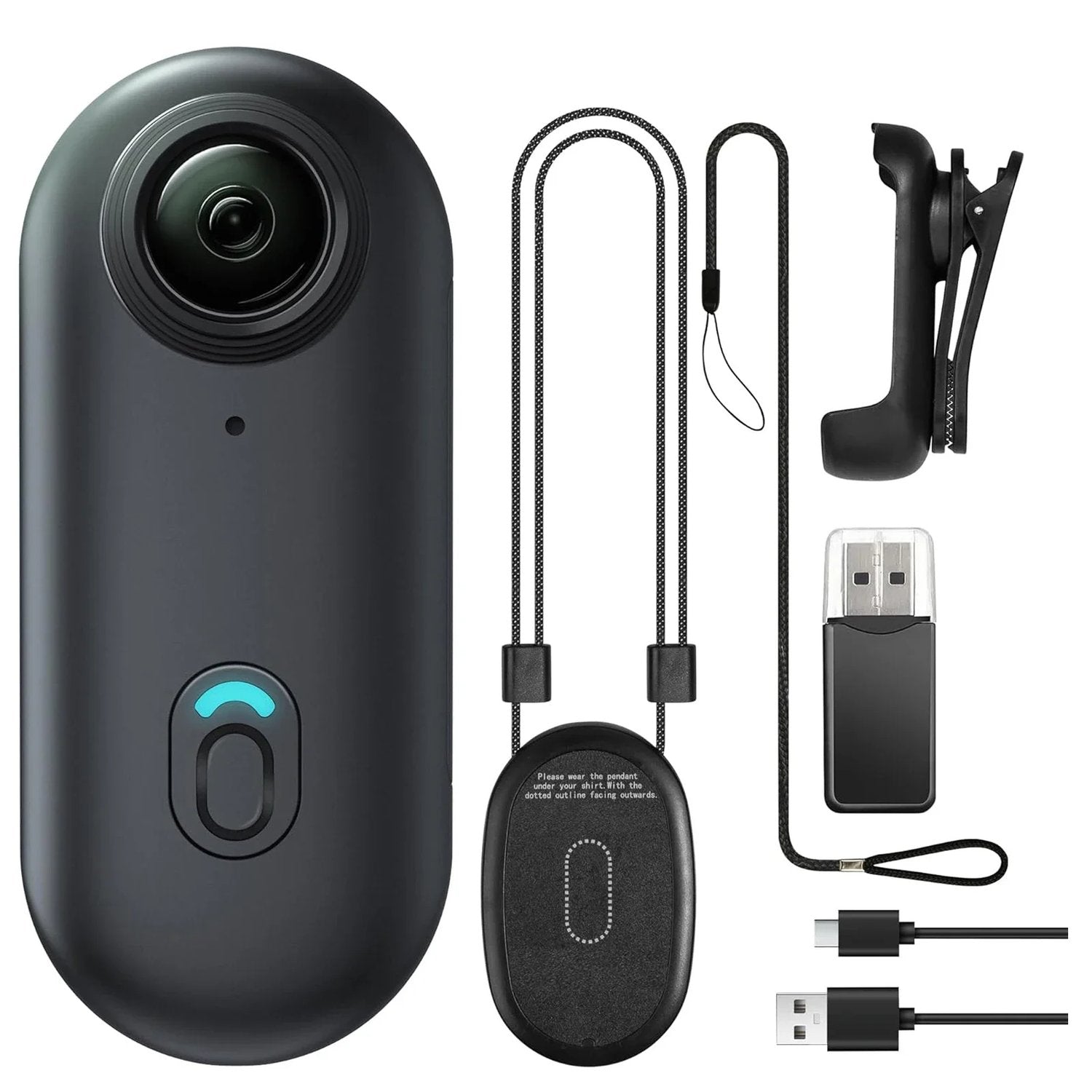 4K Thumb Action Camera, Waterproof Body Camera for Cycling & Pet Walking, 1080P HD Video Recording