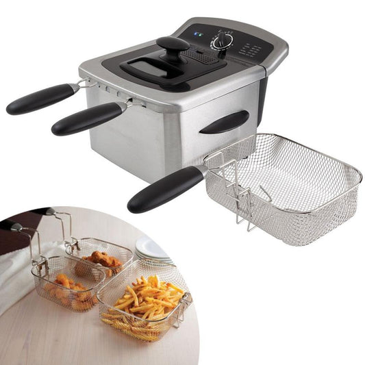 Compact Electric Stainless Deep Fryer - Pexav