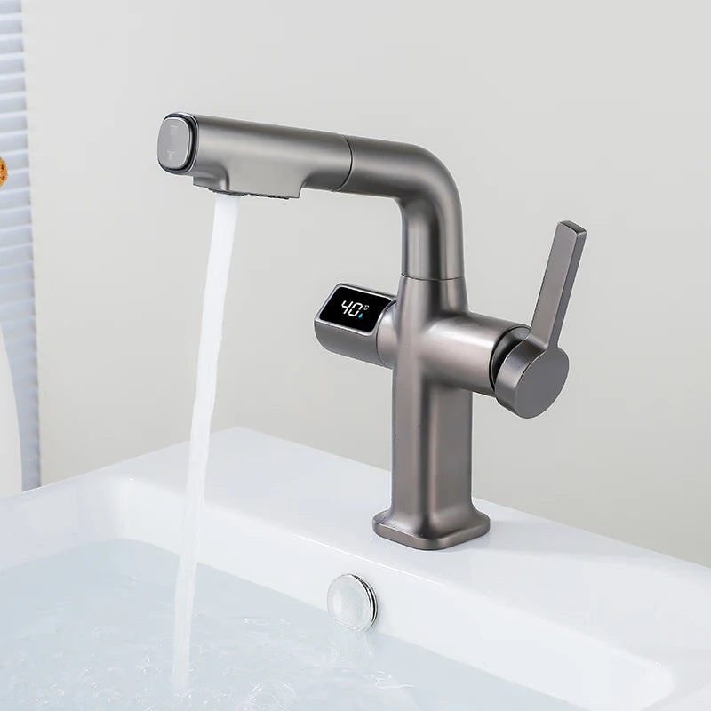 Luxury Home Brushed Nickel Digital Shower Faucet