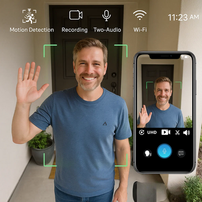 Smart Wi-Fi Doorbell Camera with Motion Detection