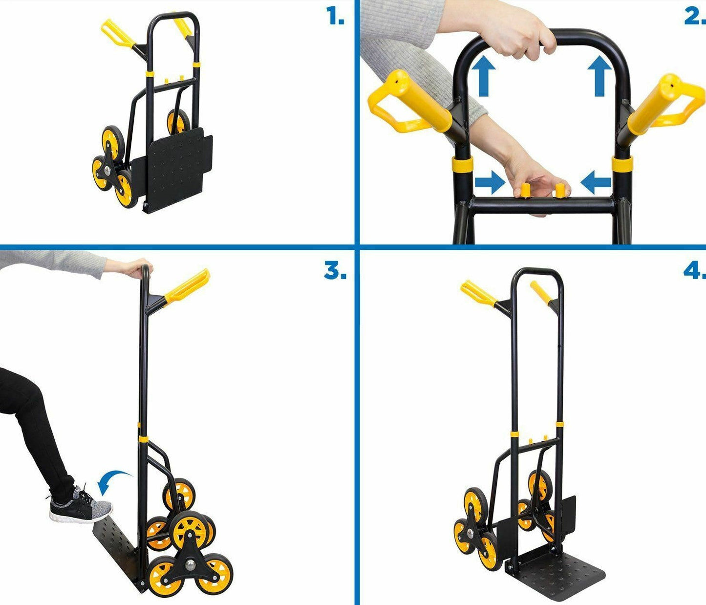 Tough Folding Stair Climber Hand Truck Cart