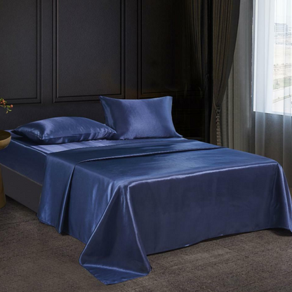 Soft Breathable Satin Bed Sheet Set
