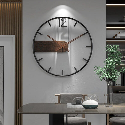Stylish Wooden Wall Clock - Quiet Contemporary Home Decor - Pexav