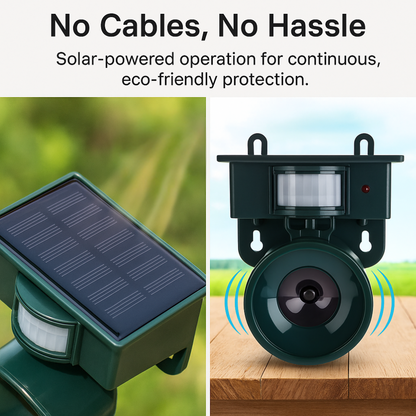Automatic Solar Powered Bird Scarer Outdoor Repellent