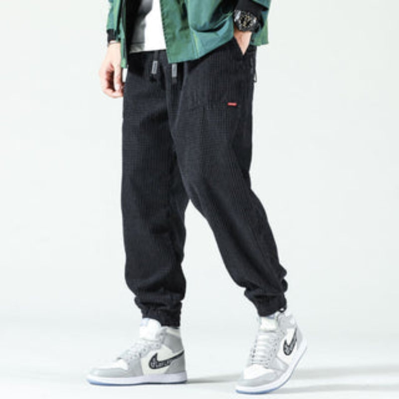 Men's Comfortable Elastic Waist Pants with Side Pockets