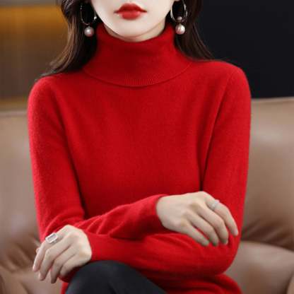 Soft Women's Cashmere Crew Neck Winter Sweater