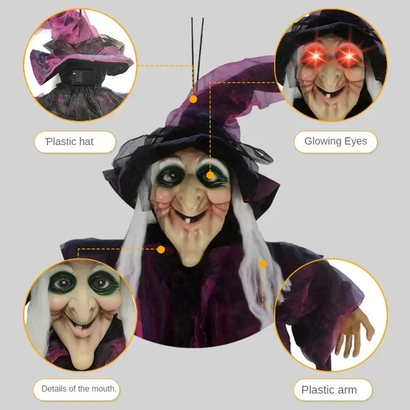 Spooky Halloween Witch Figure with Sound and Lights