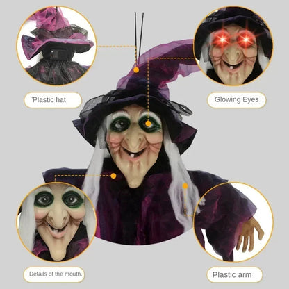 Spooky Halloween Witch Figure with Sound and Lights