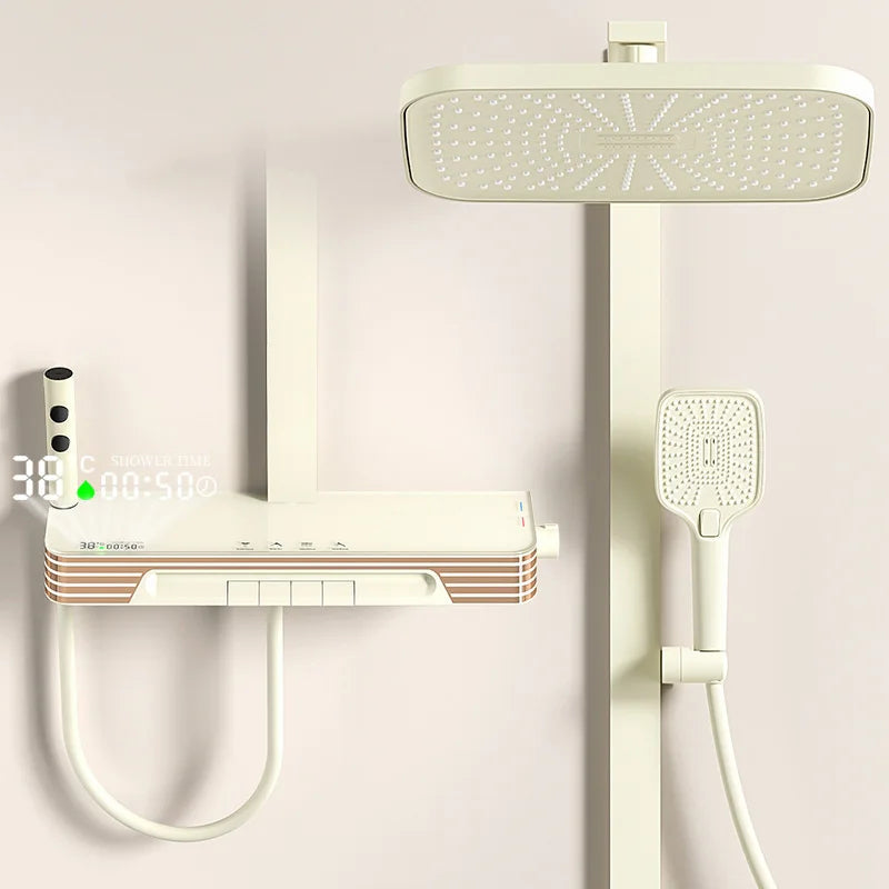 Luxury Digital Rain Shower Head Massage Spa Set