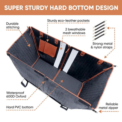 Durable Pet Car Hammock Waterproof Easy Install