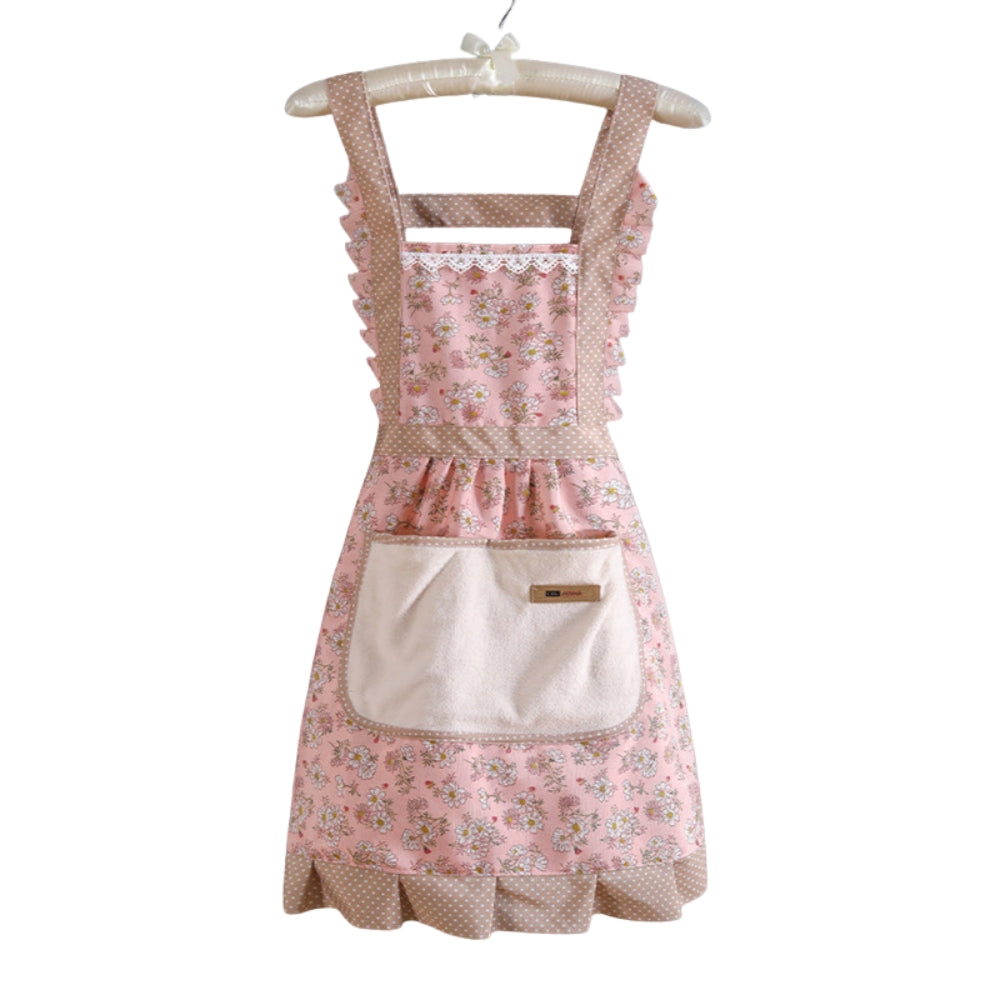 Waterproof Floral Apron for Kitchen Oil Proof Design