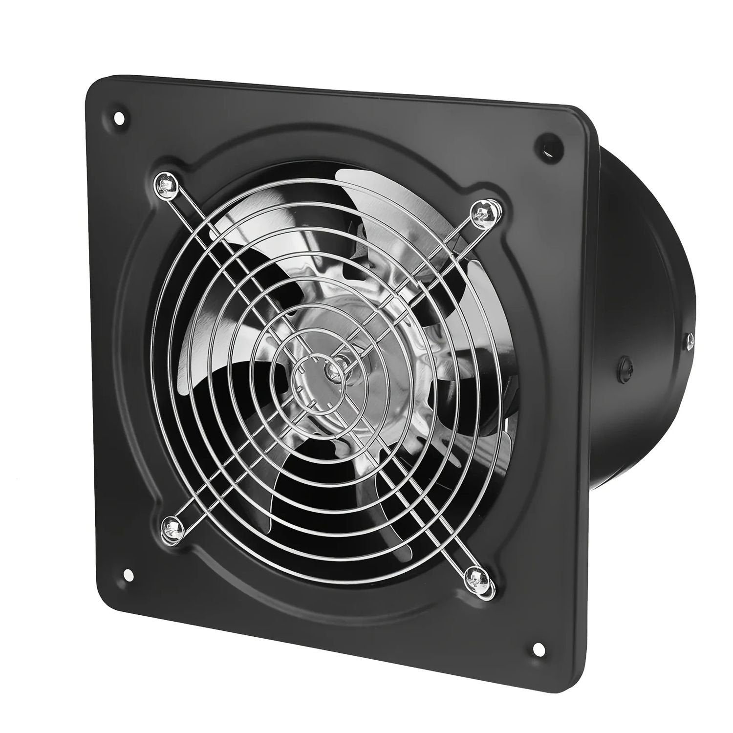 4,6,8" Industrial Axial Exhaust Fan with Square Frame and Low Noise Design