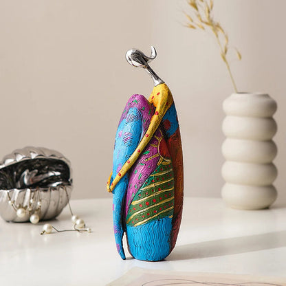 Vibrant Artistic Resin Decorative Figurine Set