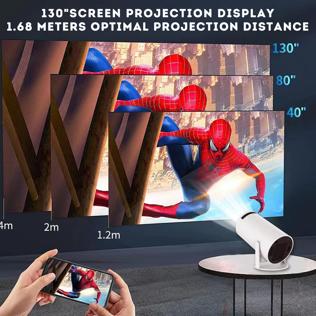 Compact 4K HD Portable Projector for Home and Travel