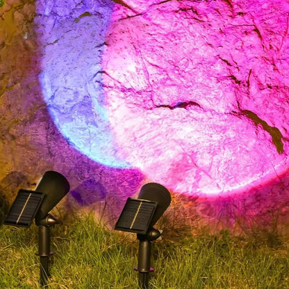 Colorful Outdoor Solar Powered LED Yard Spotlight