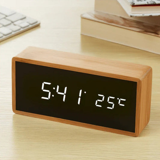 Clear LED Clock Radio with Mirror Face - Pexav