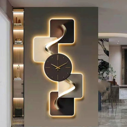Unique Wooden Contemporary LED Wall Clock
