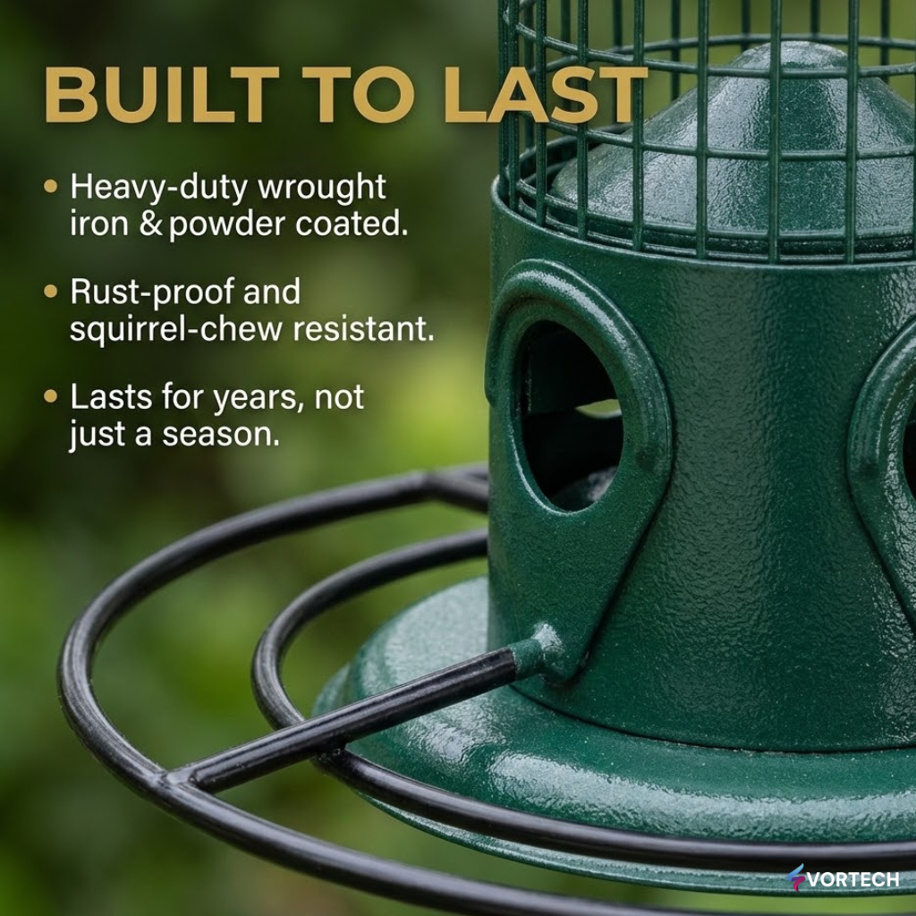 Squirrel Proof Bird Feeder with Weight Activated Defence