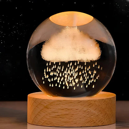 Glowing Glass Ball Table Lamp Modern Home Decoration
