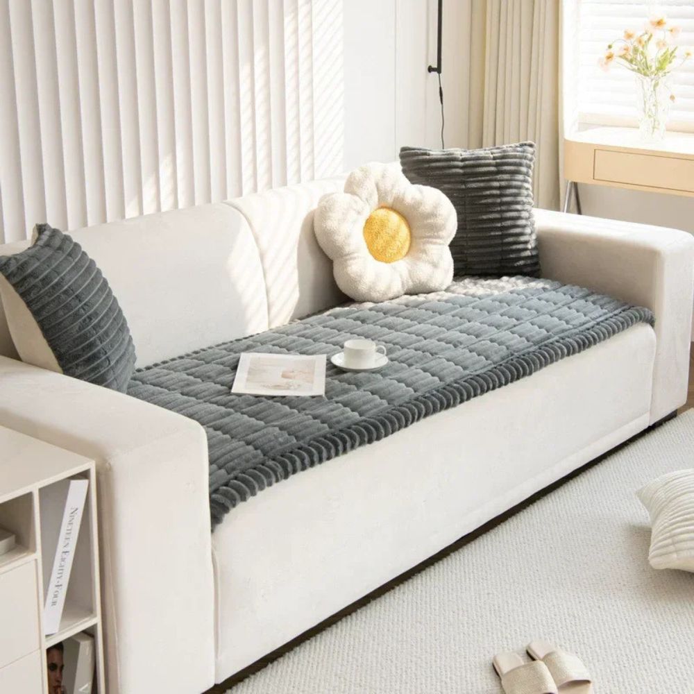Soft Fuzzy Sectional Sofa Cover