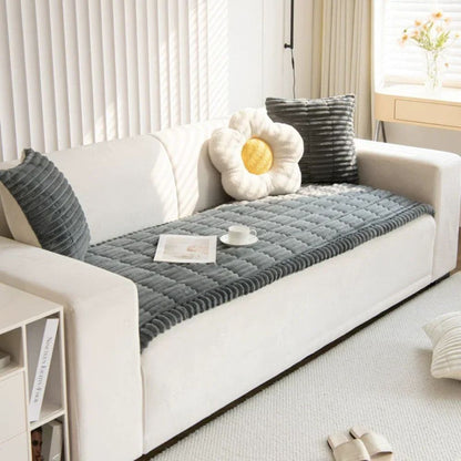 Soft Fuzzy Sectional Sofa Cover