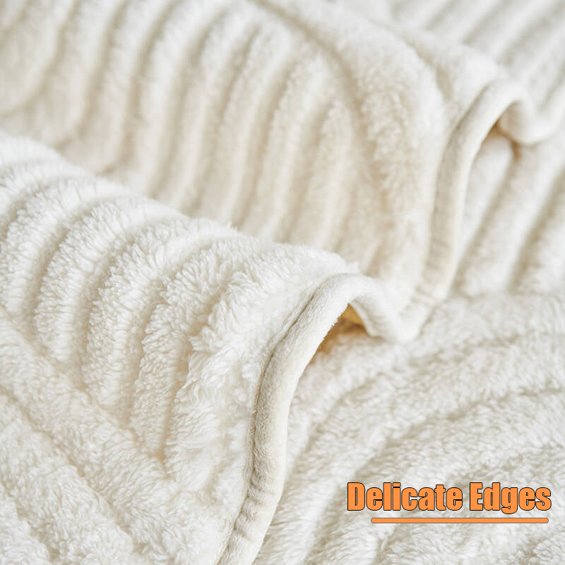 Soft Plush Couch Cover with Wave Pattern, Pet Friendly
