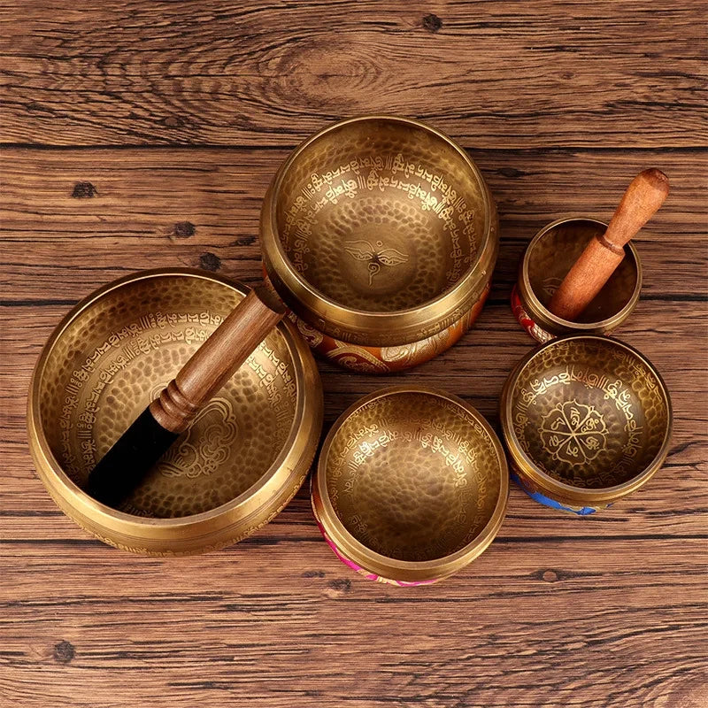 Authentic Tibetan Sound Healing Bowl Set for Meditation