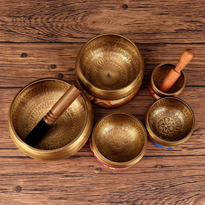 Authentic Tibetan Sound Healing Bowl Set for Meditation
